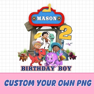 Cumpleaños de Dino Ranch (Png), Cumpleaños familiar de Dino Ranch (Png), Cumpleaños personalizado de Dino Ranch, Cumpleaños familiar a juego (Png)