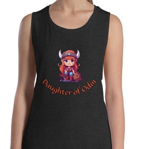 Daughter of Odin Tank Top | Cartoon Viking Girl Shirt