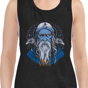 Odin & Huginn Muninn Women's Tank Top | Norse Mythology Shirt