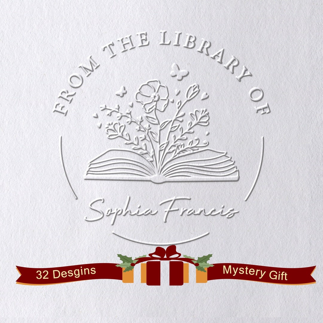 Book Embosser Personalized/from the Library of Stamp/library Embosser