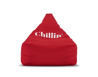 Dark Red Chillin' Polyester Bean Bag Chair Cover 27'' x 30'' x 25''