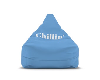 Hellblauer Chillin' Sitzsackbezug aus Polyester, 27'' x 30'' x 25''