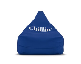 Dark Blue Chillin' Polyester Bean Bag Chair Cover 27'' x 30'' x 25''