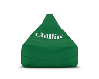 Dark Green Chillin' Polyester Bean Bag Chair Cover 27'' x 30'' x 25''