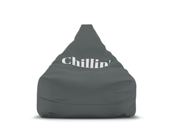 Dark Grey Chillin' Polyester Bean Bag Chair Cover 27'' x 30'' x 25''