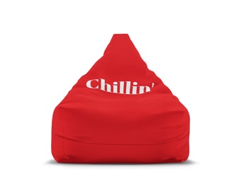 Roter Chillin' Sitzsackbezug aus Polyester, 27'' x 30'' x 25''