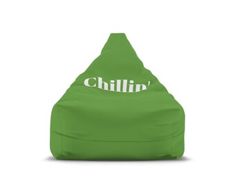 Green Chillin' Polyester Bean Bag Chair Cover 27'' x 30'' x 25''