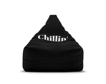 Black Chillin' Polyester Bean Bag Chair Cover 27'' x 30'' x 25''