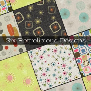 Mid-Century Digital Art, Retro Clipart, Mid-Century Icon, Atomic Starburst, Retro Design Elements, Mid-Century Modern Clipart, 1950s Clipart