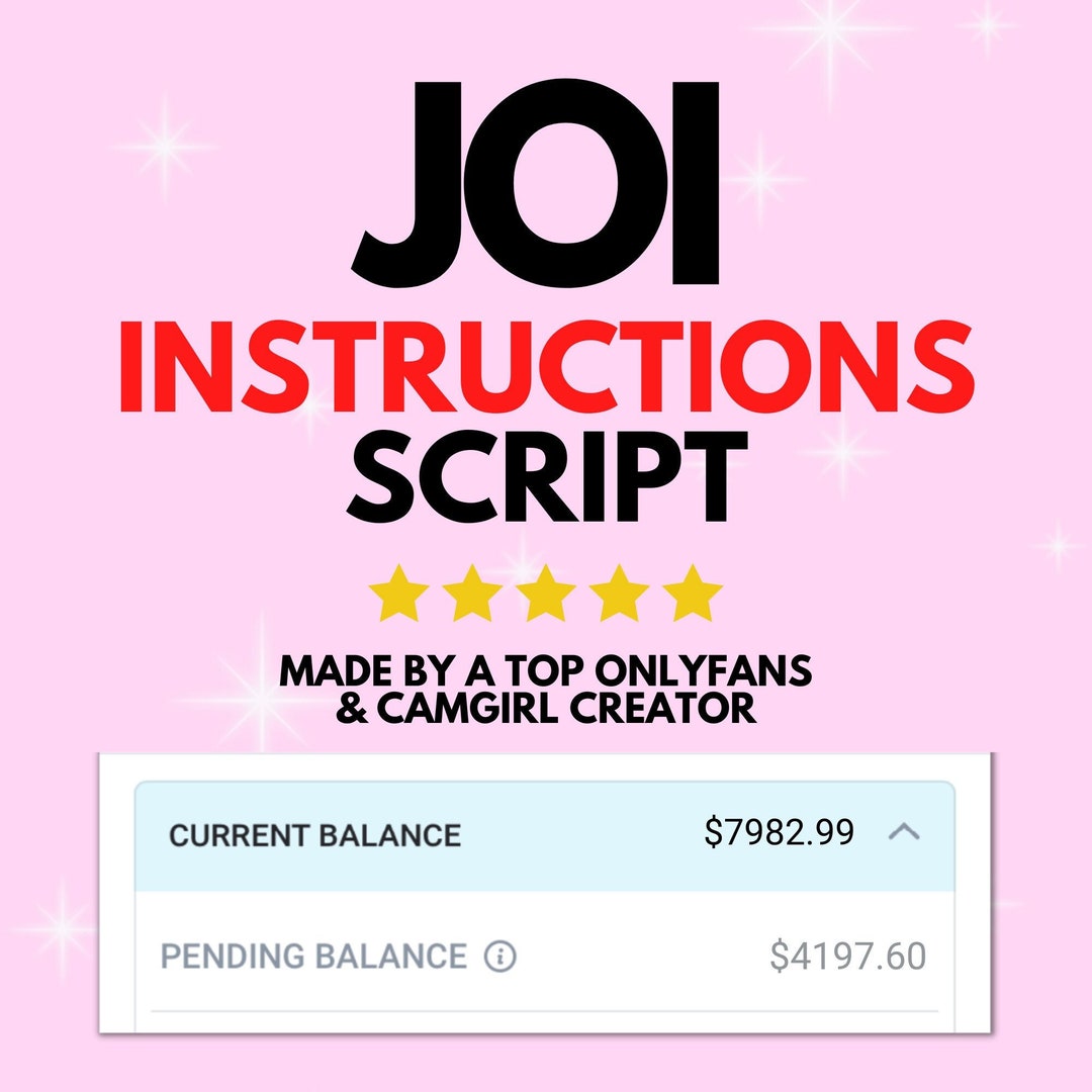 Joi Script Vanilla Joi Scripts Onlyfans Adult Content Etsy