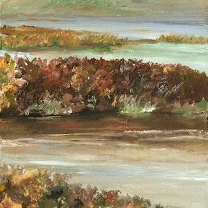 Marsh Colors, landscape painting by Katie Kruzic