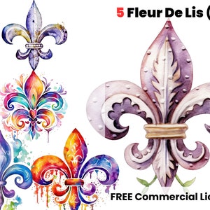 Nola Fleur De Lis D Png, Fleur Png, Elegant art, Louisiana Clipart, Fleur De Lis Png, New Orleans clipart, NOLA PNG, clipart, Watercolor png