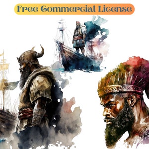 Black Viking, Viking Art, Viking Clipart, Instant Download, Commercial