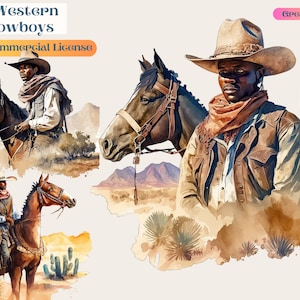 Afro Cowboy, Black Cowboy, African American Cowboy, Western cowboy illustrations, Black clipart, melanin png, Black PNG, Black Clipart, png