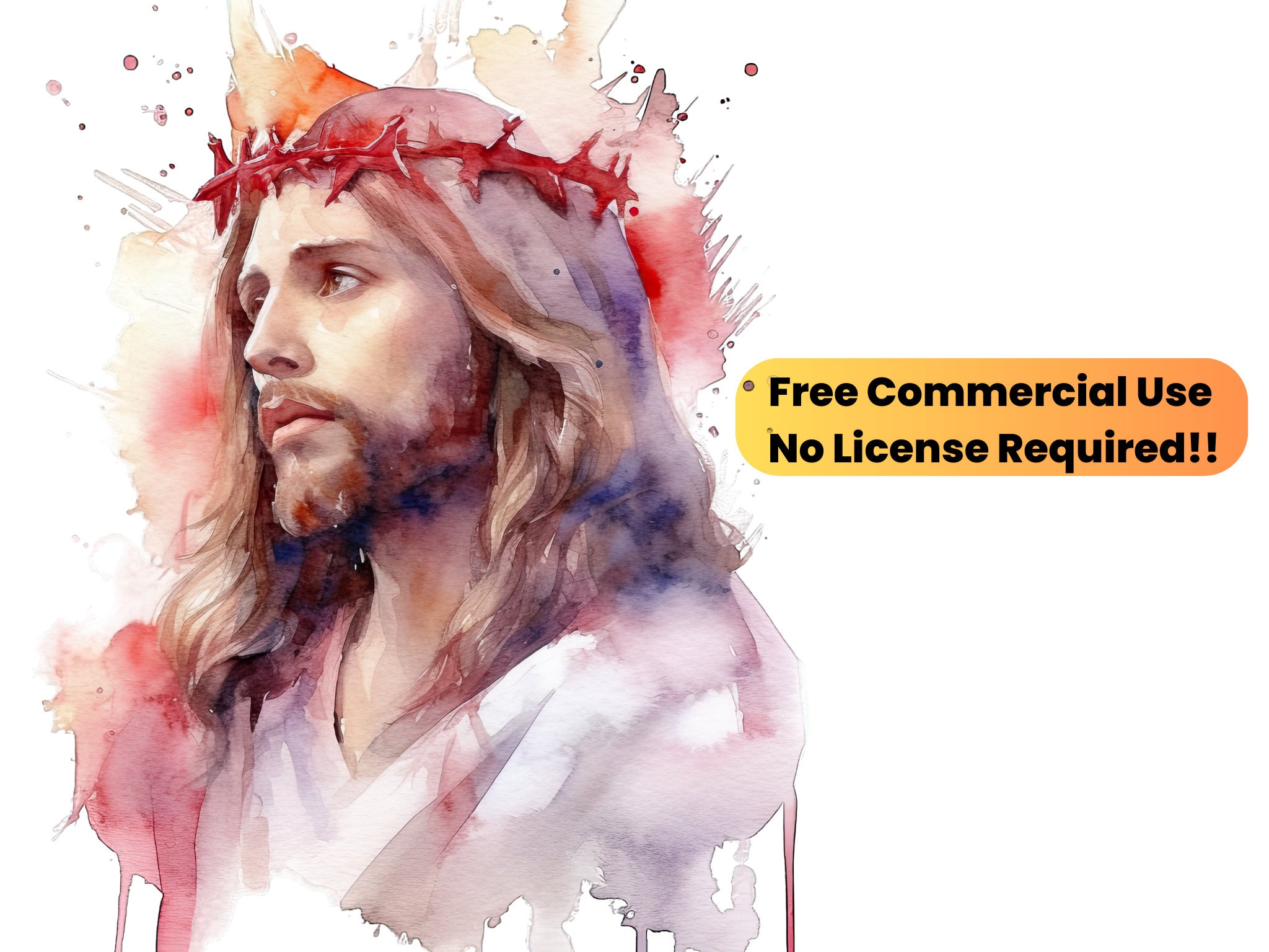 Jesus Christ Watercolor Clipart Christian Art Religious Png - Etsy