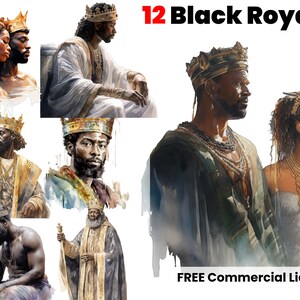 Czarny Król i Królowa, Afrykański Król PNG, Czarny clipart, Sztuka Afroamerykańska, melanina, afro, królewski, projekt graficzny, sublimacja, sztuka cyfrowa