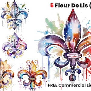 Nola Fleur De Lis b Png, Fleur Png, art élégant, Louisiane Clipart, Fleur De Lis Png, clipart de la Nouvelle-Orléans, NOLA PNG, clipart, aquarelle png