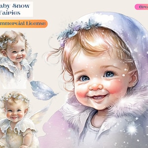 Baby Snow Fairy, Baby Fairy, Woodland Fairy, Commercial Use, Watercolor, Fairy, Animation,  Illustrations, Digital Design, white fairy, png