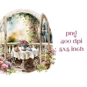 Spring Tea Time Clipart, Garden Picnic Clip Art, Png. Digital ...