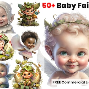 Baby Fairy Bundle, Baby Fairy, Woodland Fairy, Commercial Use, Watercolor, Fairy, Animation,  Illustrations, Digital Design, fairy, png