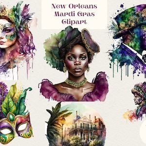 Neworleans, NewOrleans art, MadiGras Art, Madigras, téléchargements de conceptions de sublimation, Imprimable, PNG, Kit de scrapbooking, Utilisation commerciale, clipart
