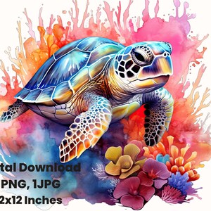 Sea Turtle, Cute Sea Turtle clipart, Ocean Animals Sea Turtle PNG, Sea Turtle Ocean clipart, Underwater clipart, Turtle Printable Sea Turtle