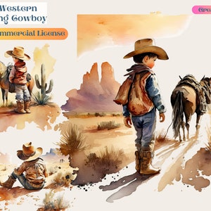 Junger Cowboy PNG, rustikale westliche Clipart, Country Cowboy Clipart, kommerzielle Nutzung, Sublimation Designs, Country Boy, Cowboy Clipart digital