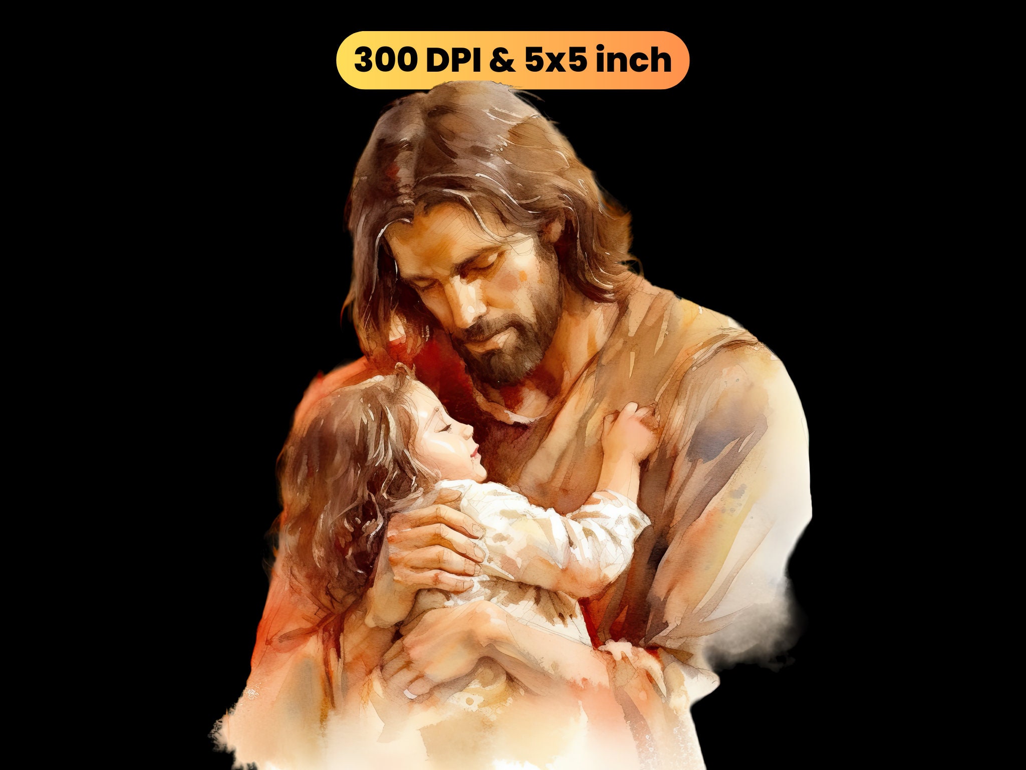 Jesus Christ Watercolor Clipart Christian Art Religious Png - Etsy