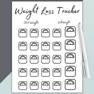 Weight loss tracker, weight loss journal, monthly planner, weight loss tracker printable, weight loss planner, printable monthly planner