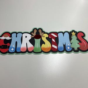 Christmas die cut, Christmas paper piecing, Christmas scrapbooking