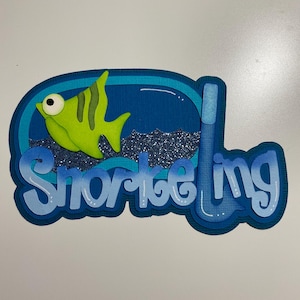 Snorkeling die cut, Snorkeling paper piecing, Snorkeling scrapbooking