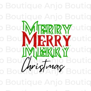 メリークリスマスホリデー、クリスマス、ホリデー、メリークリスマス、SVG PNG DXF など | シルエット クリカット カッティング すぐにダウンロード可能