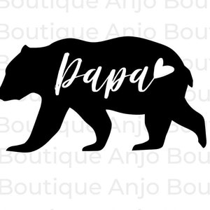 Papa Bear, Fathers Day, Best Dad, Proud Dad, Papa, Father |SVG PNG PDF Silhouette Cricut cutting Ready Instant Download Digital