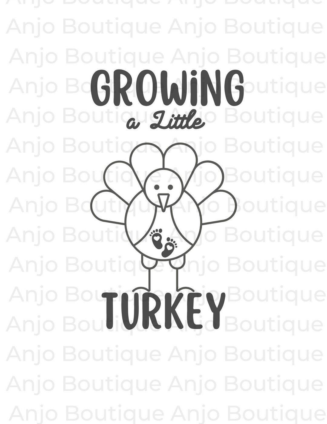 Growing a Turkey Pregnancy Announcement Thanksgiving Baby Etsy