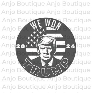 We Won Second Term Trump Circle Back 47/45 President Trump Trump American Republican SVG PNG DXF Silhouette Cricut cutting Instant Download