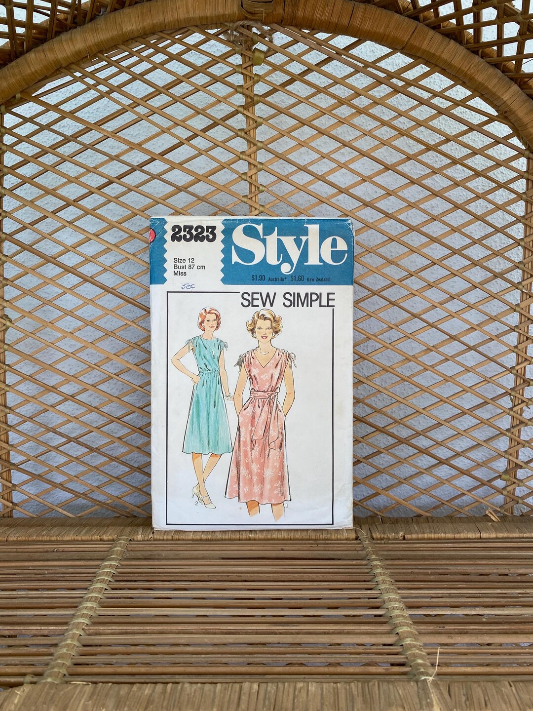 Vintage Sewing Pattern - Style 2323 Sew Simple Misses’ Dress Size 12 ...