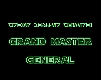 Grand Master General Smoothswing saber font