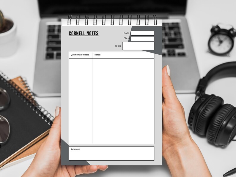 Digital Note Template, Canva Cornell Notes Template, Student Note ...