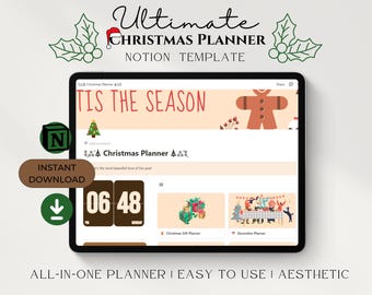 L'agenda de Noël idéal, Agenda numérique des Fêtes 2024, Suivi des cadeaux budgétaires de Noël, Liste de choses à faire pour Noël, Planification des vacances