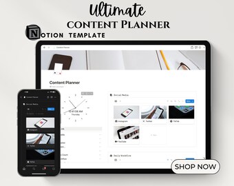 Modèle de création de contenu Notion Planificateur de contenu Gestionnaire de médias sociaux Planificateur de suivi des progrès Planificateur d'organisation Gestionnaire de contenu multimédia