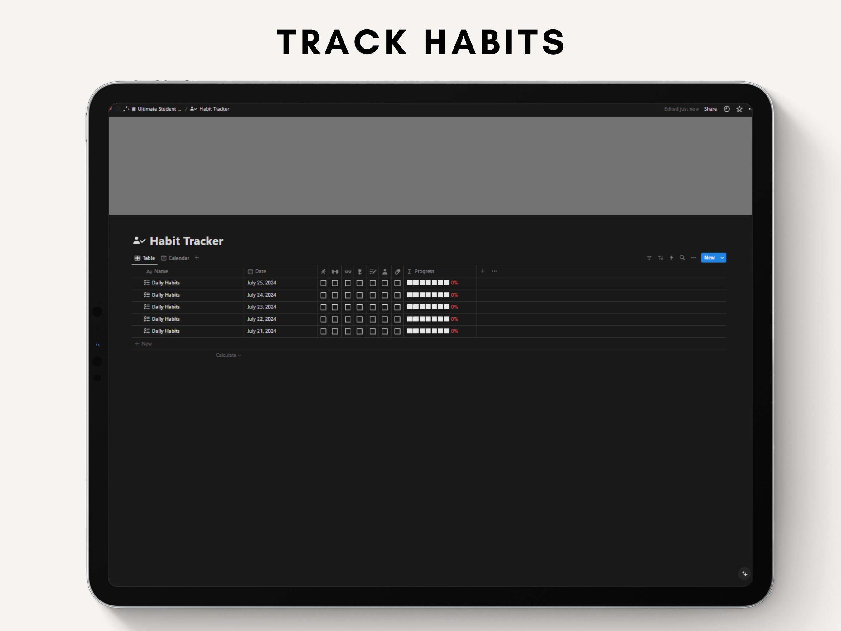 Notion Dark Mode Aesthetic Planner, Ultimate Student Life Planner ...