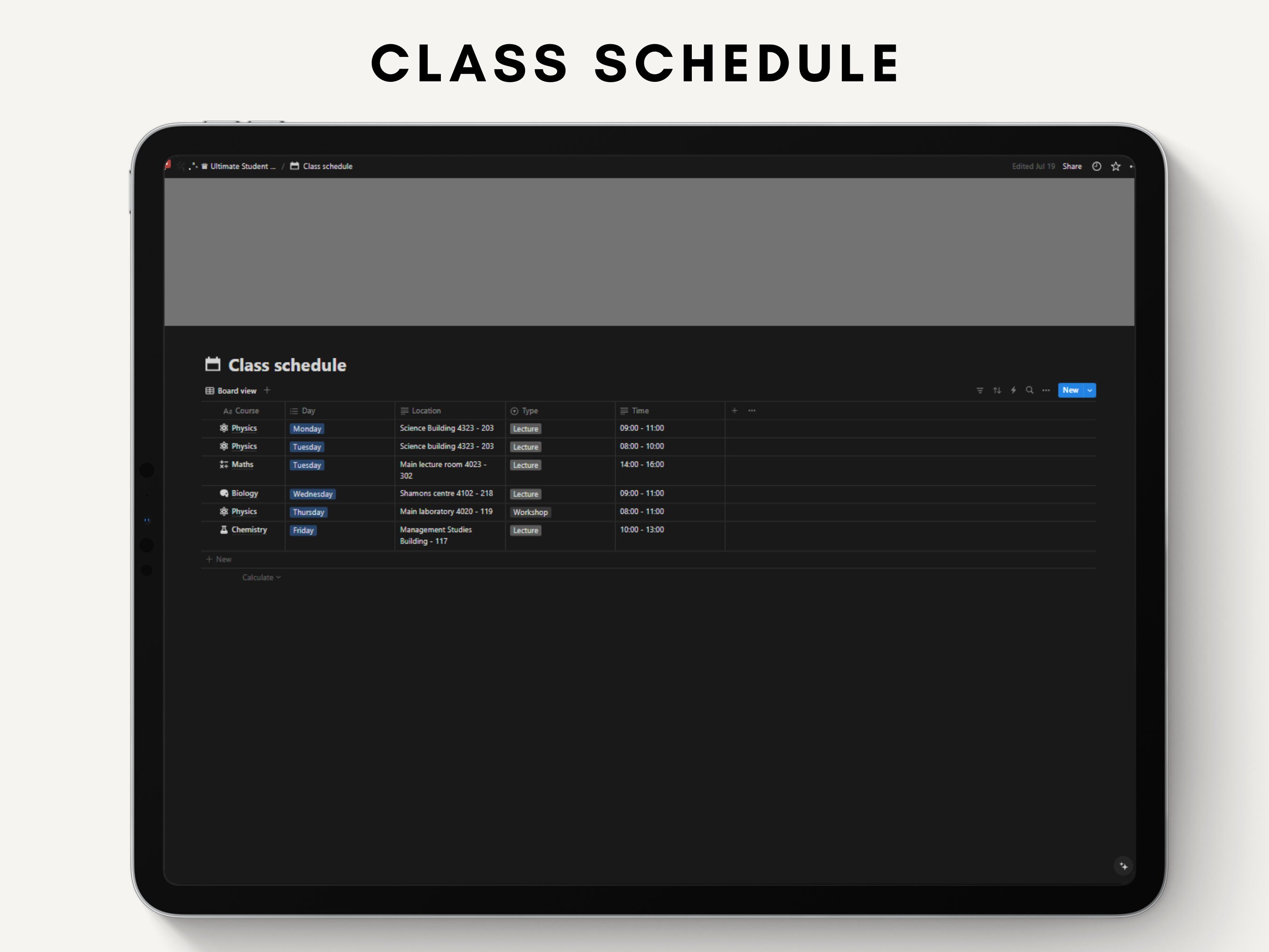 Notion Dark Mode Aesthetic Planner, Ultimate Student Life Planner ...