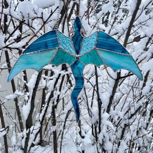 Geometric Flying Dragon Pattern for Stained Glass (Hobby and Commercial) image 3