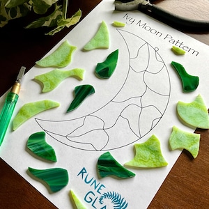 Ivy Moon Pattern for Stained Glass (Hobby and Commercial)