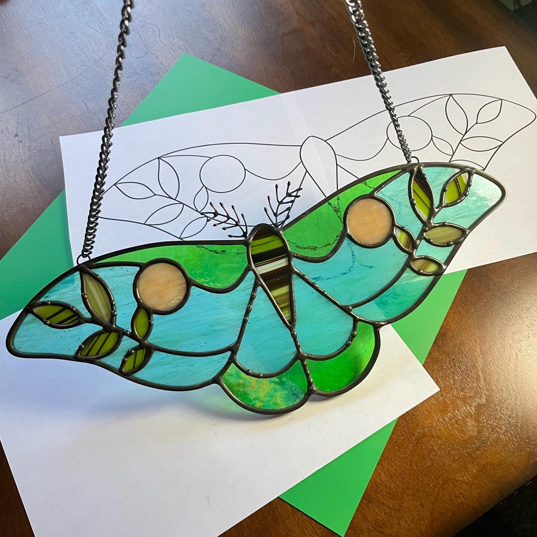 Nature Moth Pattern for Stained Glass (hobby and Commercial) - Etsy