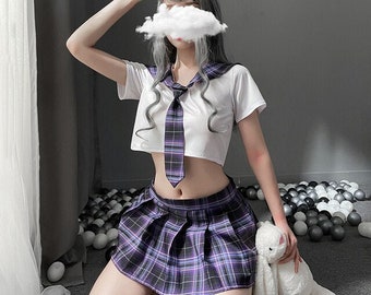 SEXY School Girl Uniform Student Outfit Role Play Sailor - Etsy