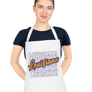 Delantal de Luisiana, delantal cajún, delantal de chef, regalo para asar a la parrilla, regalo para el chef de tu vida