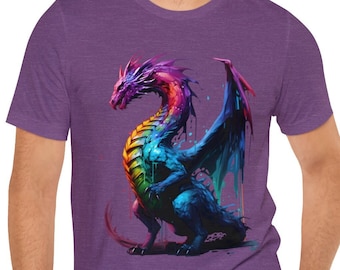 Colorful Dragon shirt, Mythical full body dragon t-shirt, Chinese dragon tee, Dragon gift, gift for dragon lovers, Asian dragon shirt