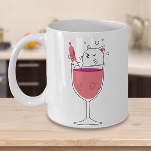 Cat lover gift, Ceramic Cup, Wine cup, cat lover, travel mug, humorous mug
