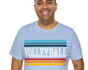 レトロなバレーボールシャツ、試合日のTシャツ、娘へのプレゼント、スポーツチームグループTシャツ、アスリートへのプレゼント